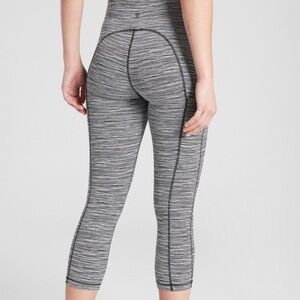Athleta Ultimate Capri Stripe Leggings